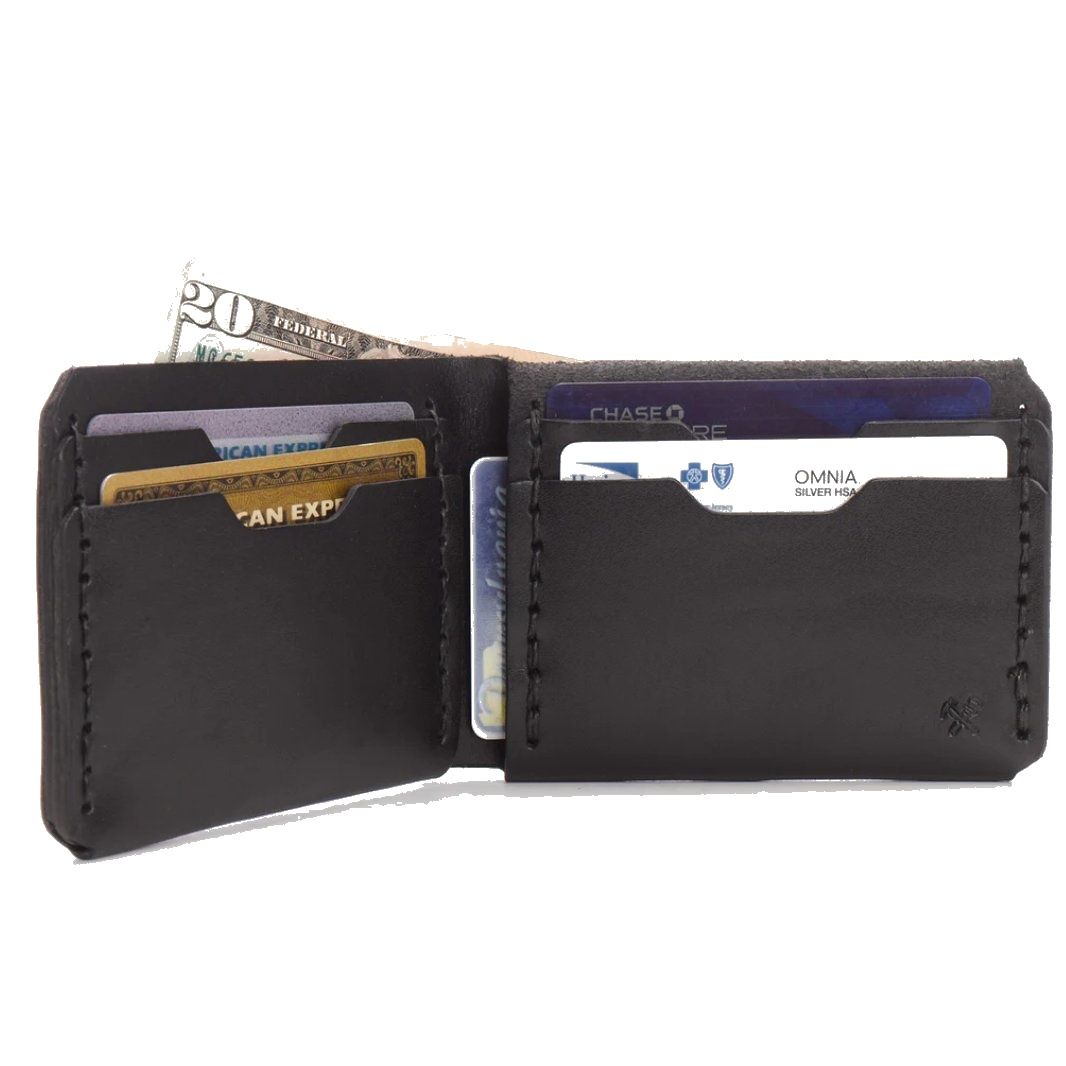 No. 398 Bi-Fold Wallet, Black