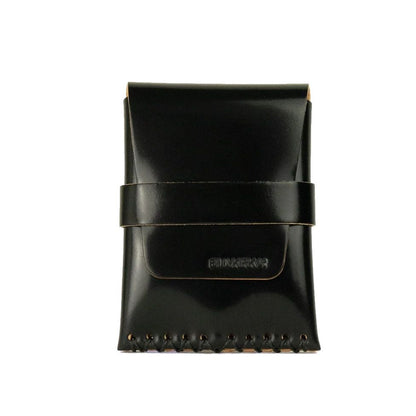 No. 155 Card Case with Flap, Onyx Cordovan