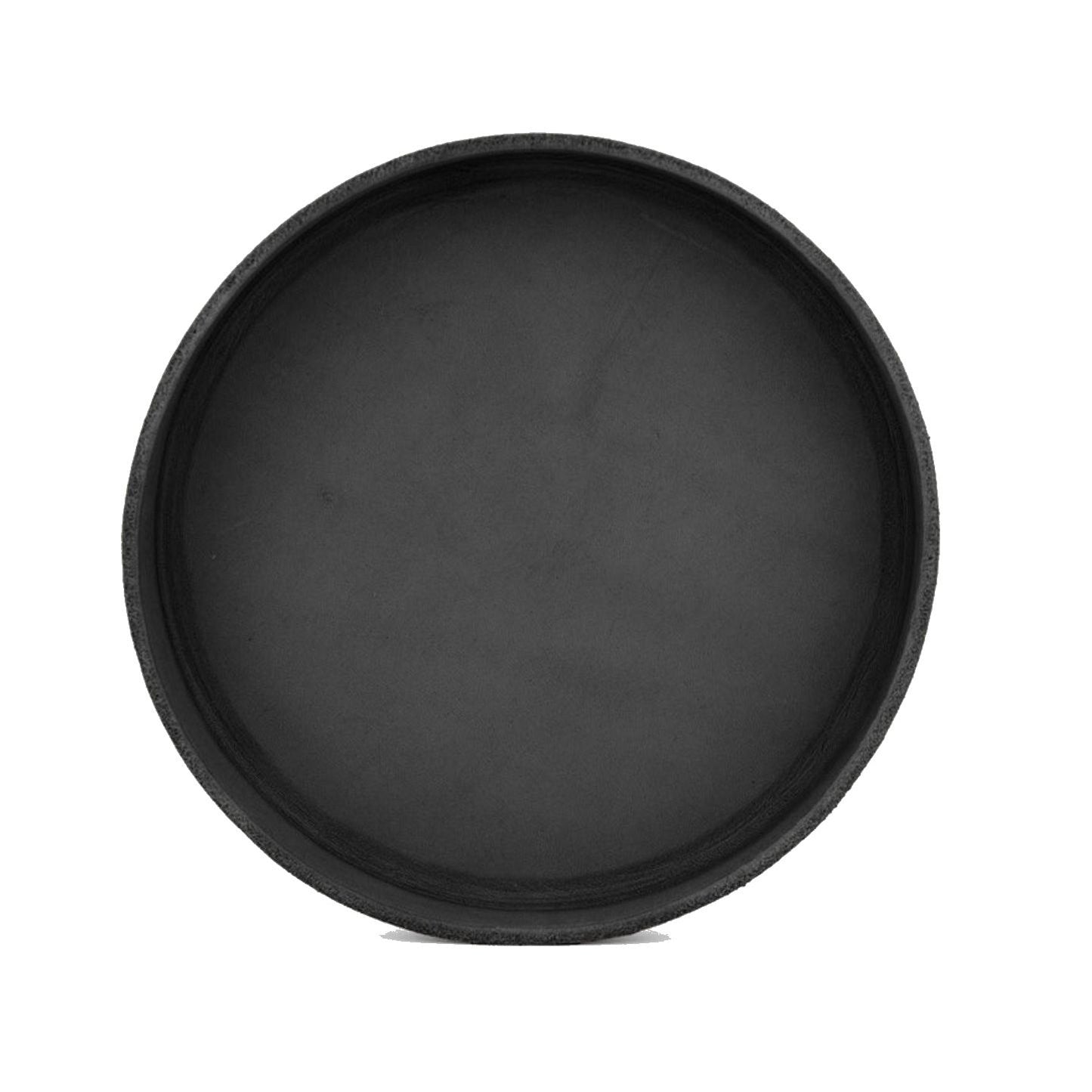 No. 472 Large Circle Leather Valet Tray, Black