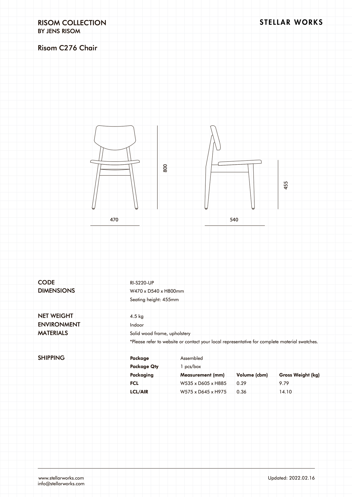 Risom C276 Dining Chair